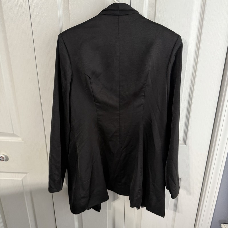Misguided Black Blazer Mini Dress Women’s Size Large Office Business Preppy Boho gallery