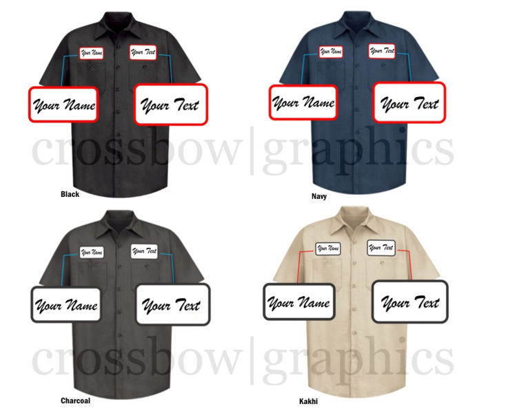 DICKIES Mens CUSTOM SCRIPT Short Sleeve Work Shirt Classic Workwear Uniform S-5X gallery