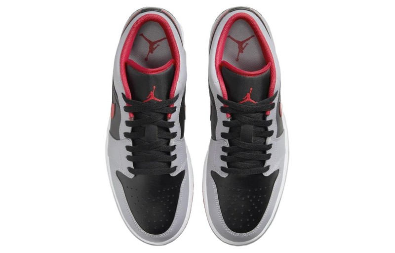 Jordan 1 Low Black Light Smoke Grey Gym Red - 553558-060 Size gallery