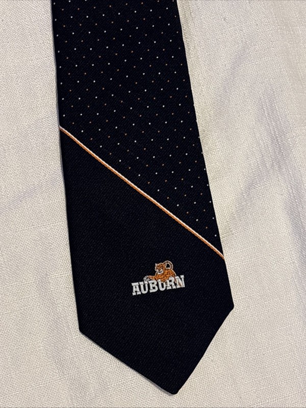 Prince Consort Auburn University Tigers Neck Tie 100% Polyester