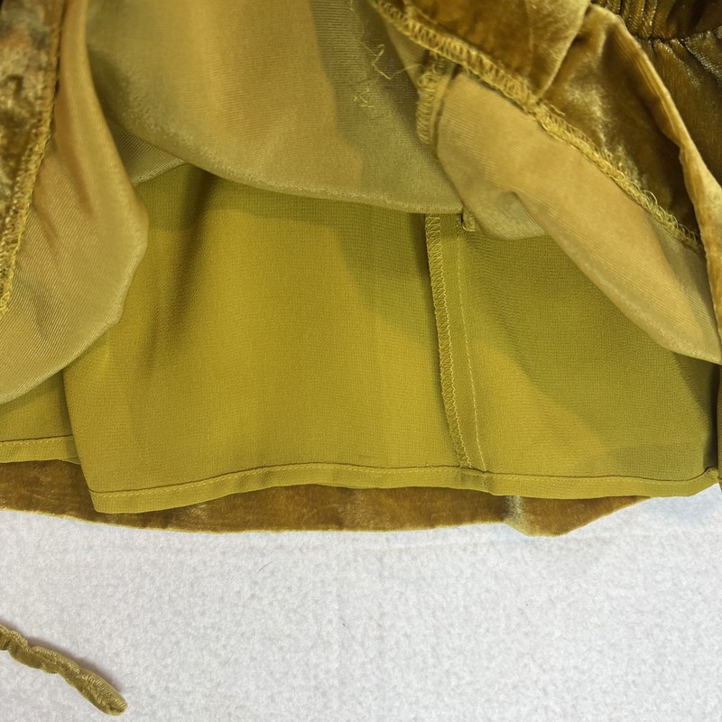 J. Crew Golden Velvet Ling Sleeve Tied Peplum Blouse | Size 4 gallery