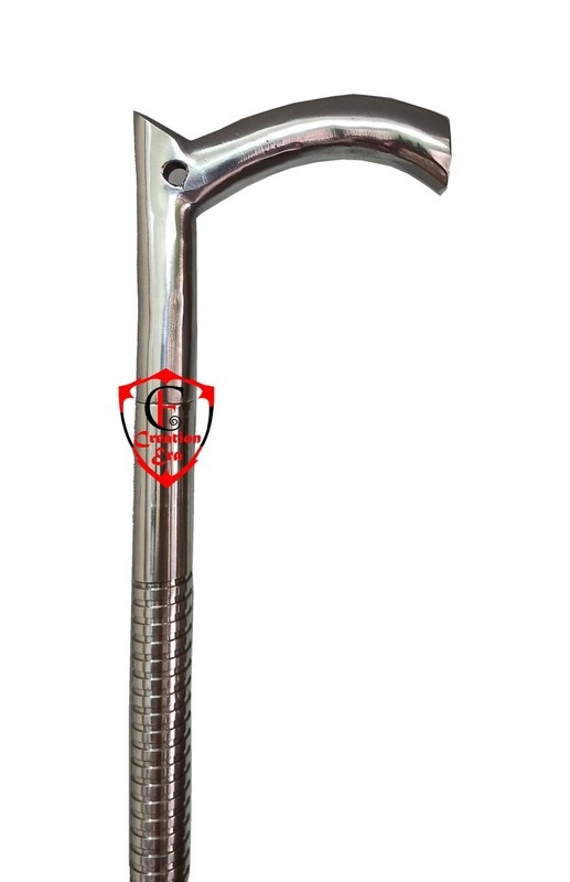 Steeliness Steel Aluminum Tactical Walking Cane The Remarkable V Handle Handmade gallery