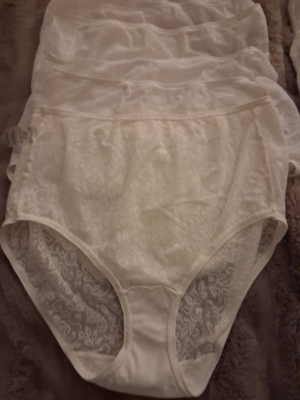 3-Pairs Vanity Fair All Over Lace Hi-Cut Panties US Size 9 /EU 48 (Color: Ivory) gallery
