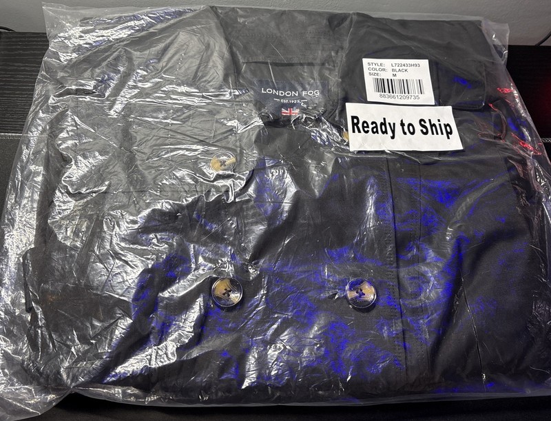 London Fog Trench Coat (L722433H93) Black-Size M