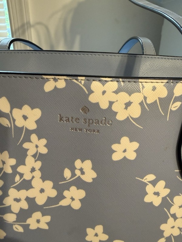 Kate Spade NY Blue Floral Tote, Luggage Tag, Charm & coordinating accessories gallery