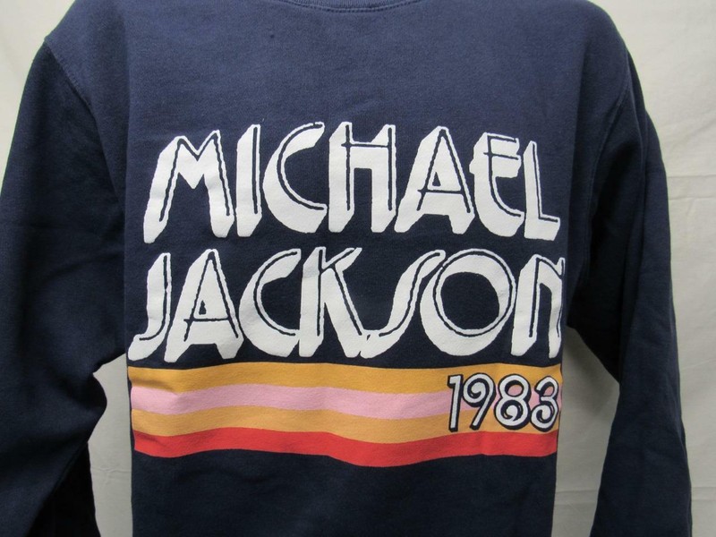 New 1983 Michael Jackson Adult Mens Sizes XS-S-M-L-XL Licensed Navy Sweatshirt gallery