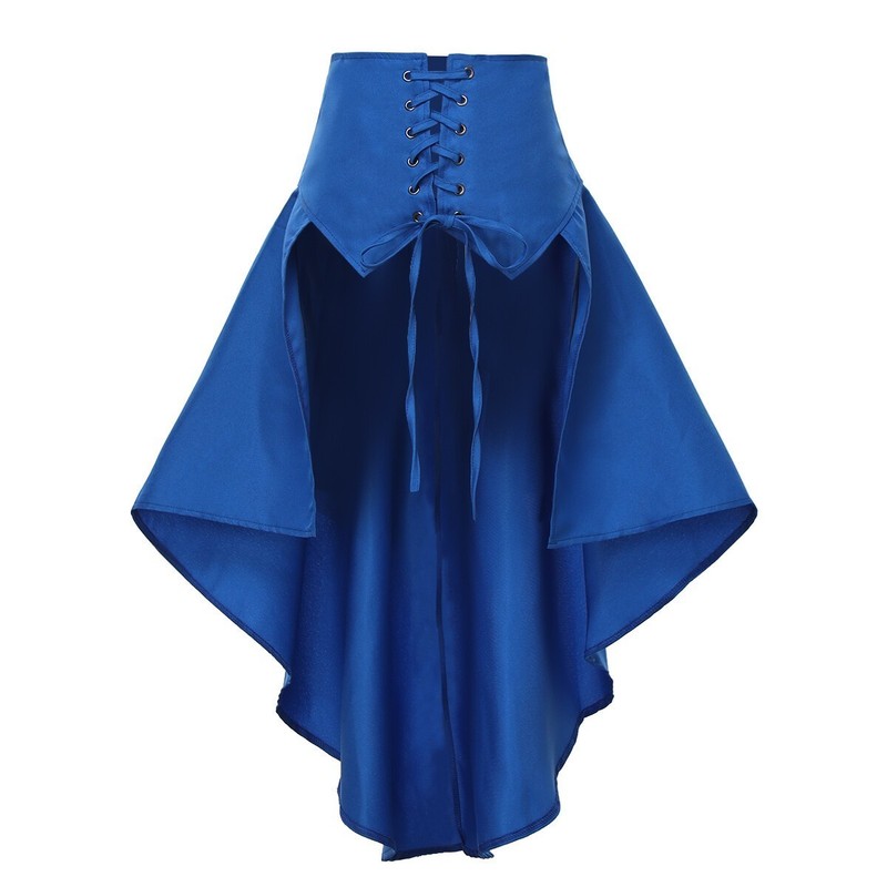 Womens Gothic Skirt Steampunk Ruffles Skirt Pirate Skirt Corset Waist Half Skirt