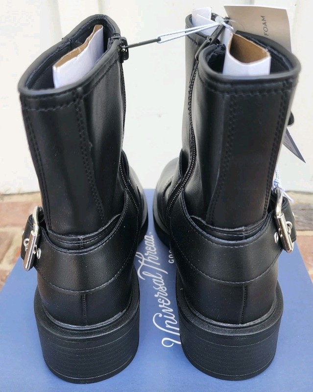 Universal Thread Women's Connor Ankle Harness Buckle Boots Black, 7.5, NEW!! gallery