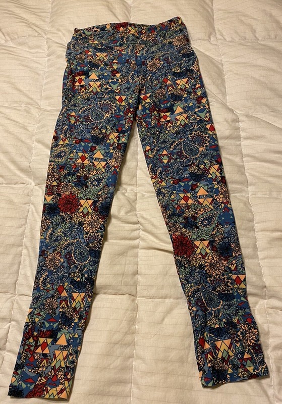 LulaRoe Legging NWOT One Size Blue Red Beige Green Floral Paisley Diamond Abstra