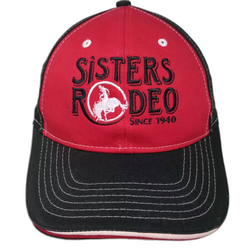 Sisters Rodeo 75th Anniversary Contestant Red Black Baseball Cap Hat One Size