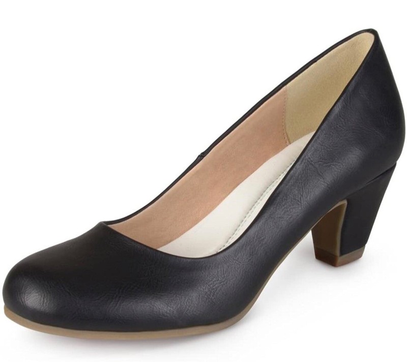 JOURNEE COLLECTION Womens Black Padded Comfort Luu-m Block Heel Pumps 10M