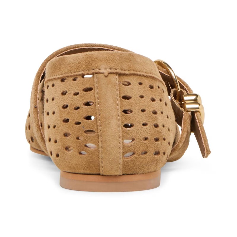 Dolce Vita Mikel Perforated Buckle Mary Jane Flats Onyx Perforated Suede gallery