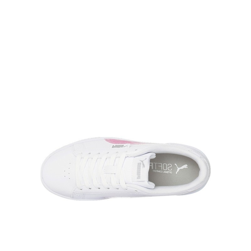 PUMA Jada Bleach Lace Up Youth Girls White Sneakers Casual Shoes 384882-01 gallery