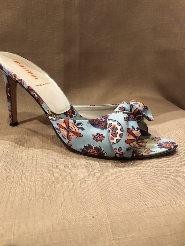 Miu Miu Vintage Heels Mules Shoes 38 Good Condition gallery