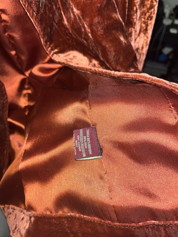 Johnny Was Embroidered Velvet Blazer Jacket Rust Orange Floral Sequin Boho Sz: S gallery