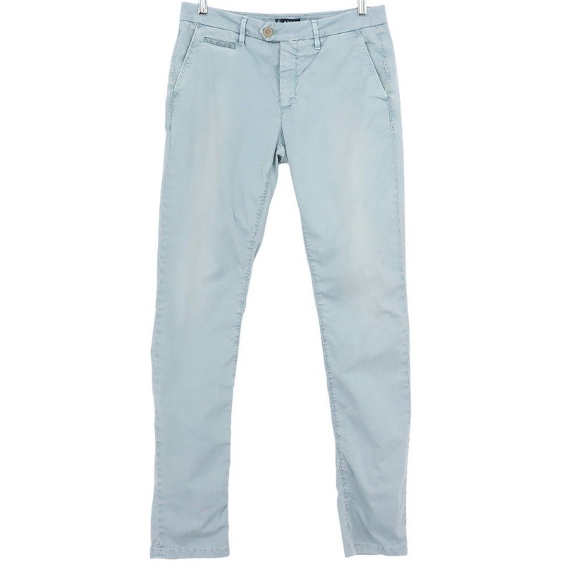 Axel’s Robin.19 Mens Light Blue Cotton Stretch Chino Pants Made in Italy Size 32
