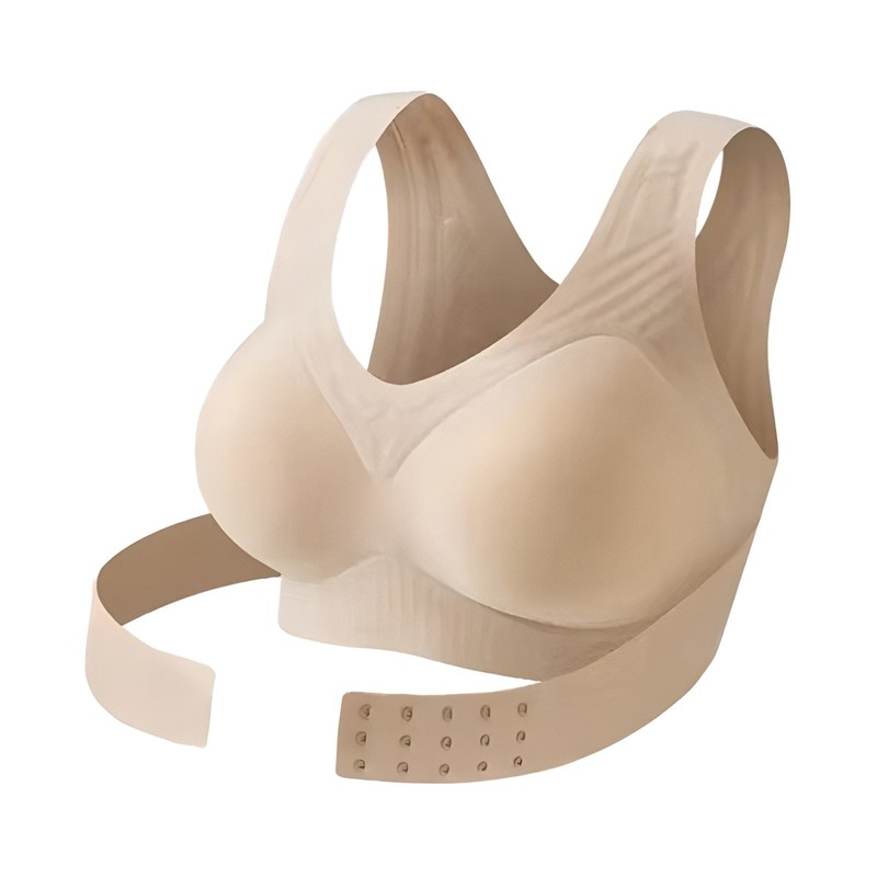 Women’s Front Closure Posture Bra Wireless Seamless Back Support Lift Up Comfort