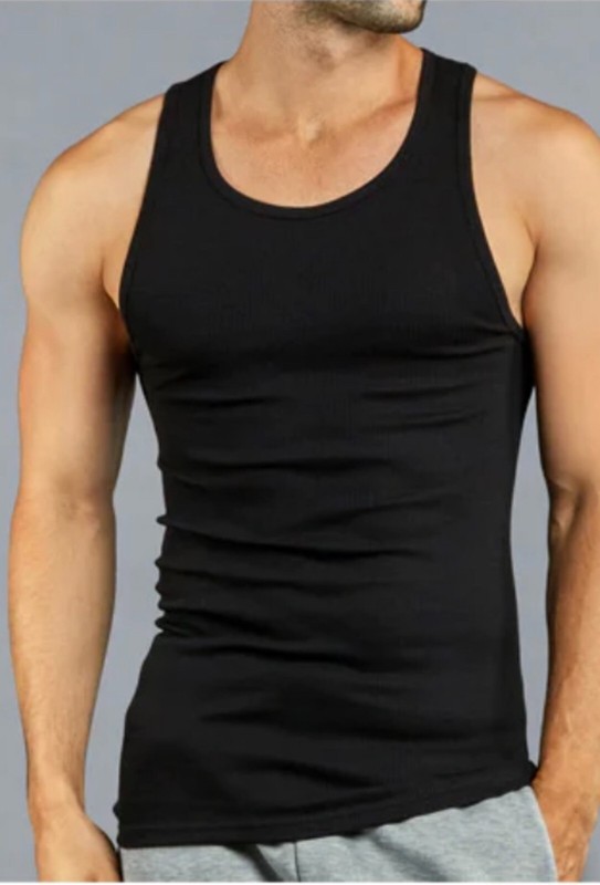 3 Packs Men 100% Cotton Ribbed Tanktop A-Shirt Wife Beater Undershirt Lot gallery