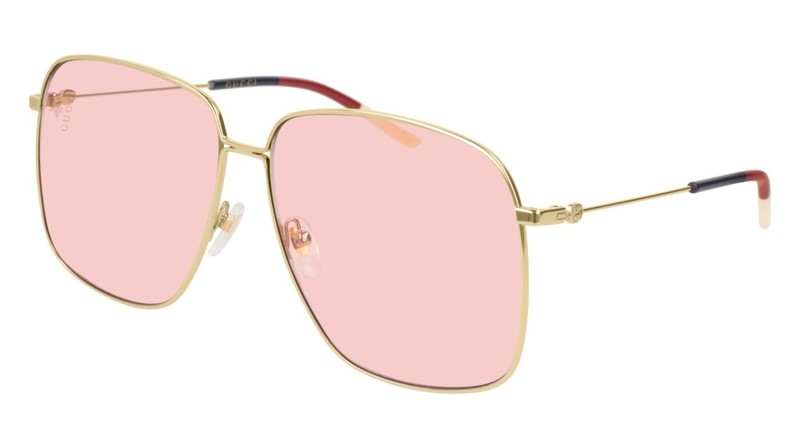 NEW Gucci Gucci Logo GG 0394S Sunglasses 004 Gold 100% AUTHENTIC