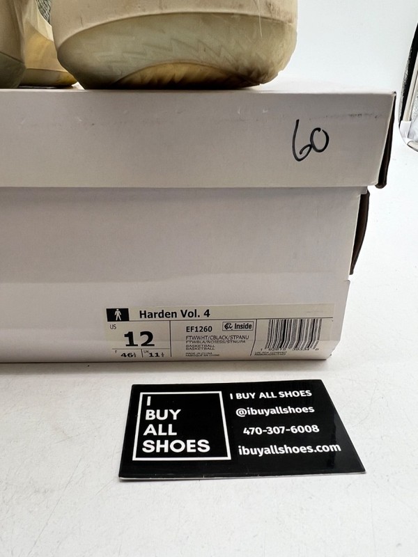 Adidas Harden Vol. 4 'Cookies and Cream' 12 (Moderately Wo Size 12 (Damaged Box) gallery