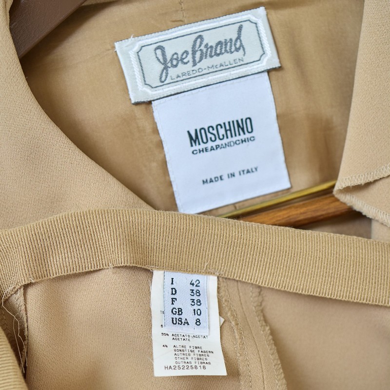 Moschino Women's Tan Ruffled Skirt Suit Set Size US 8 gallery