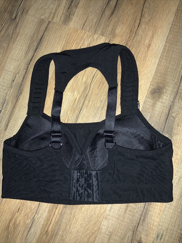 ZENSAH Women Athletic Sport Bra High Scoop Neck Ladder Strap Racerback Black 34C gallery