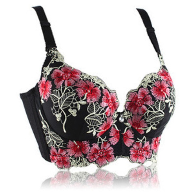 New Women Lady Sexy Lace Underwire Side Support Super Boost Plunge Push Up Bra gallery