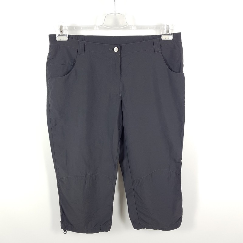 Jack Wolfskin Hiking Trousers Womens Size 44 W34 Grey 3/4 Pants Lightweight Outdoor Trekking