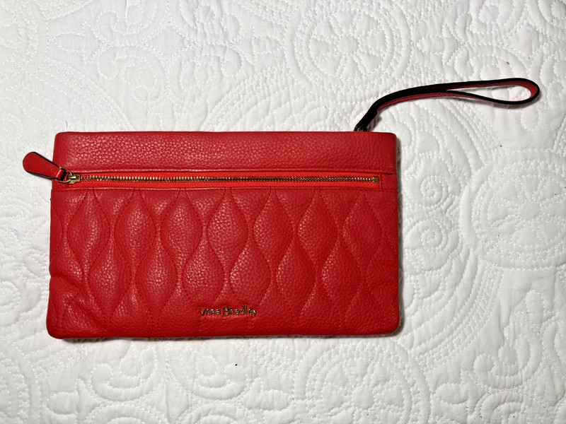 Vera Bradley Mia Quilted Leather Wristlet Clutch Women's Canyon Sunset Floral gallery