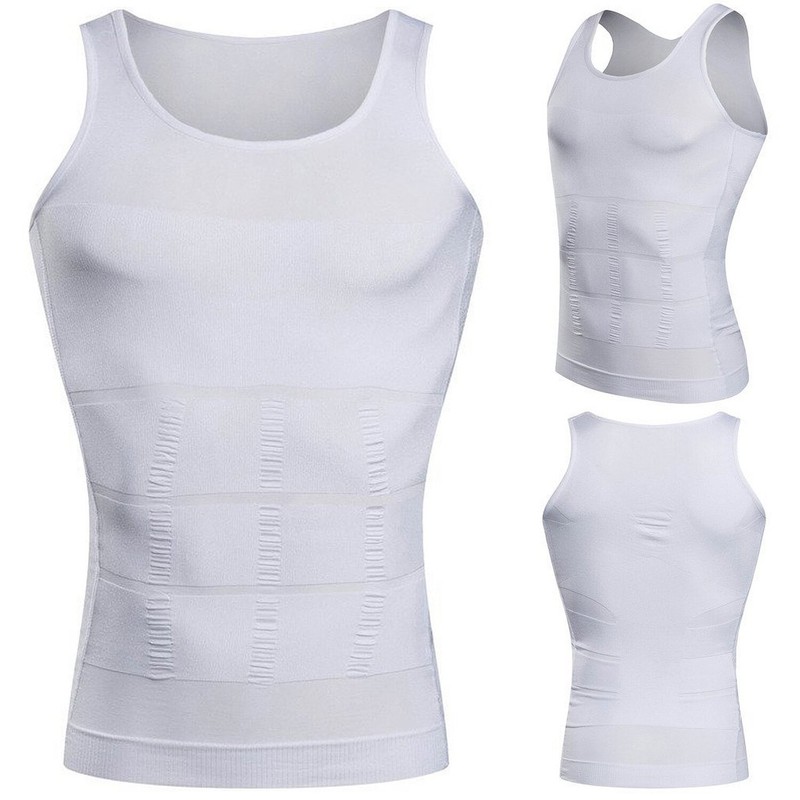Men Body Slimming Tummy Shaper Underwear Shapewear Shirt Waist Girdle Shirt Vest gallery