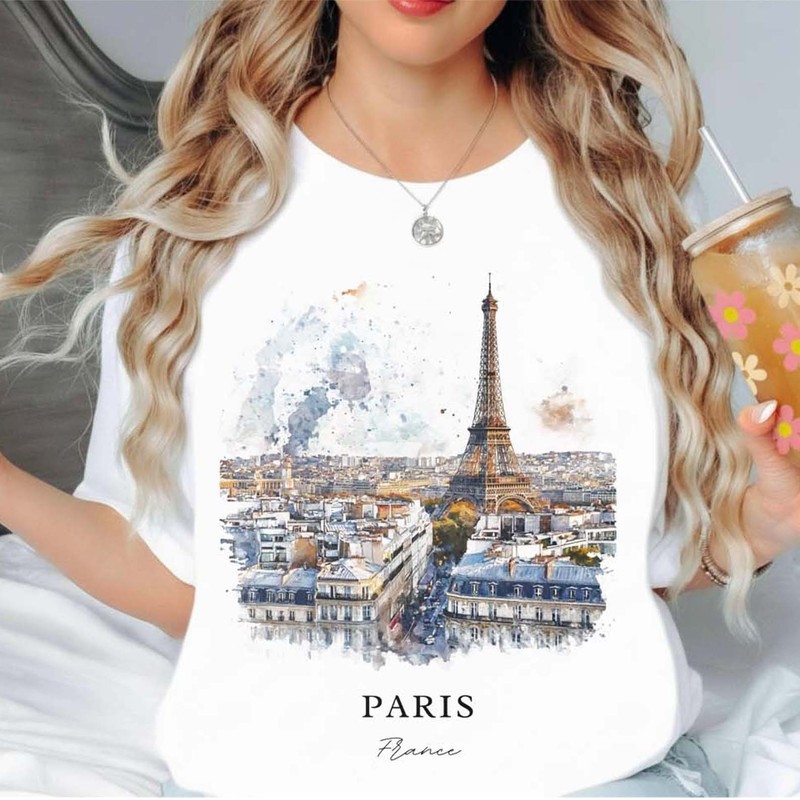 Paris Skyline Unisex Shirt Travel Gift France Trip Lover Favorite Tee