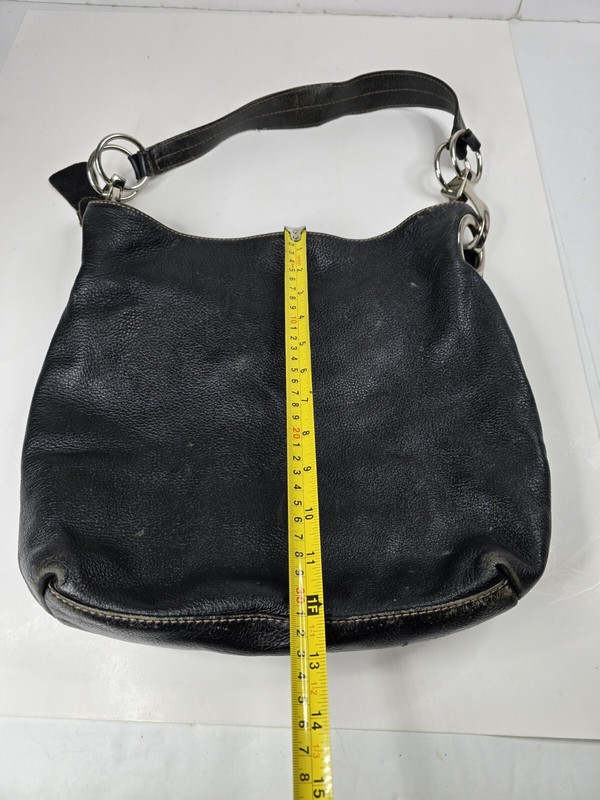 Celsius Pebble Leather Black Shoulder Bag Purse Cocktail Dinner Date Bohemian gallery