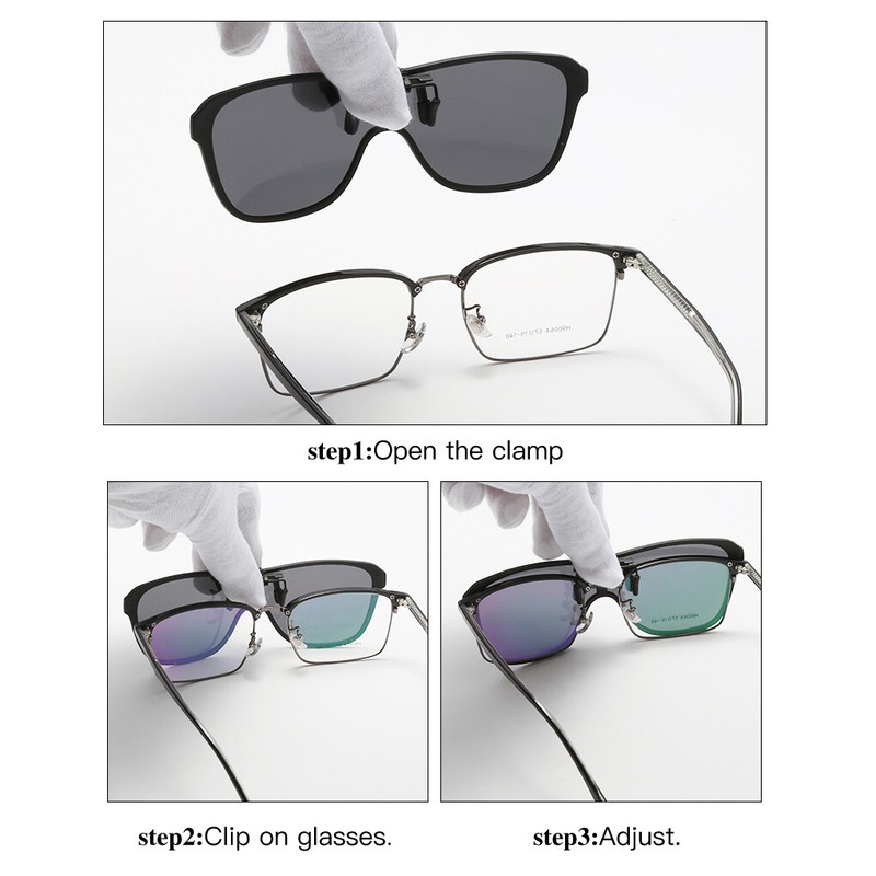 Unisex Flip Up Clip on Sunglasses Polarized Glasses Driving Siamese Lens Glasses gallery