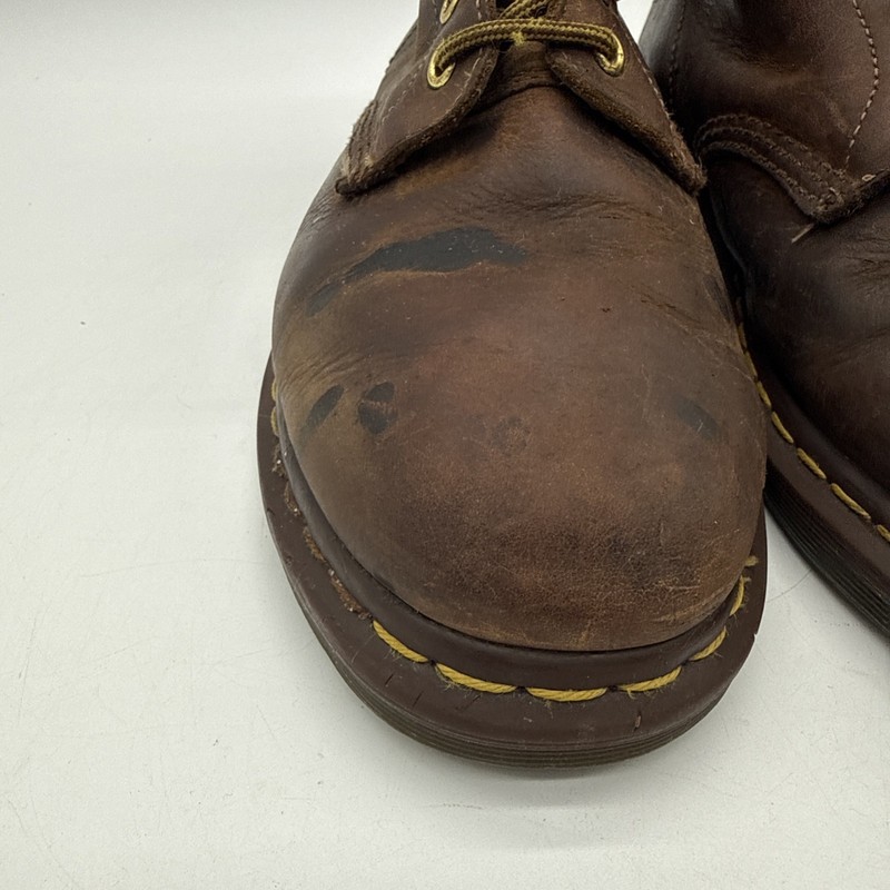 Vintage Dr. Martens Air Wair 1460 Brown Leather Boots High Top Lace 10M gallery