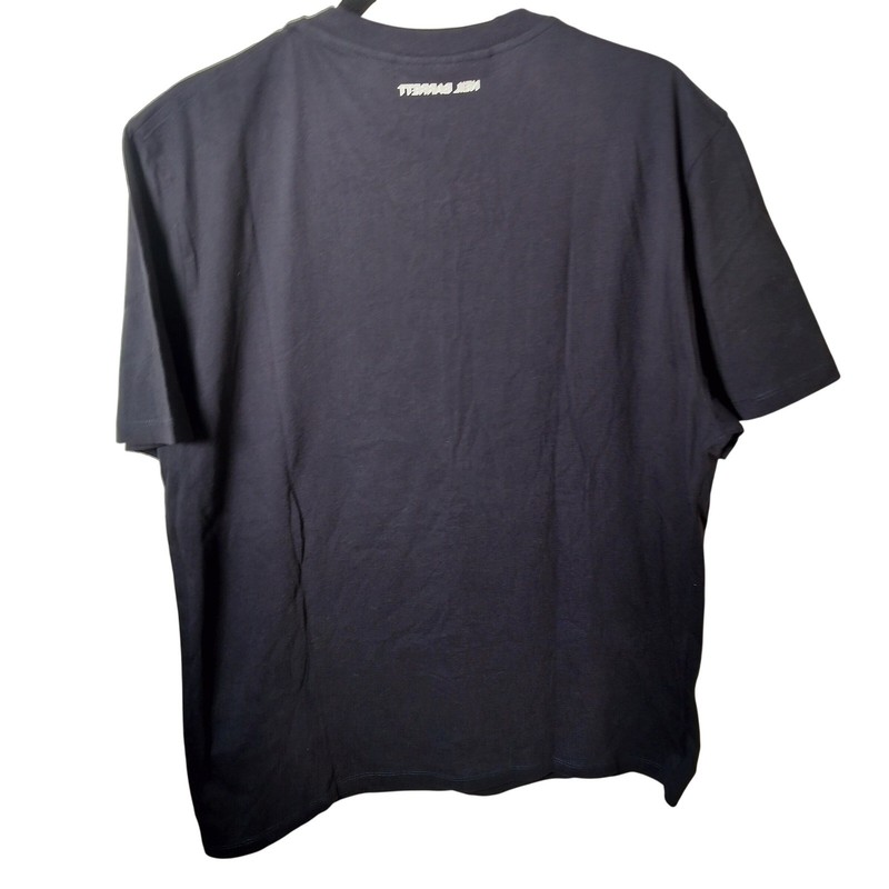Neil Barrett Mens Live Manifesto Graphic TShirt Navy Blue XL PBJT364S Made Italy gallery