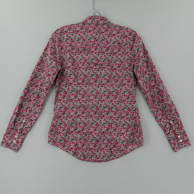J Crew Liberty Fabrics Button Up Shirt Womens 0 Pink Floral Ditsy Long Sleeve gallery