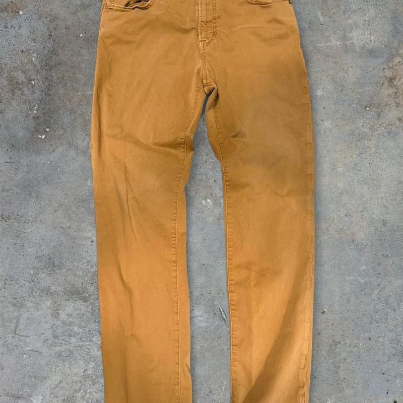 American Eagle Flex Slim Fit Khaki Jeans Camel Tan 33×32