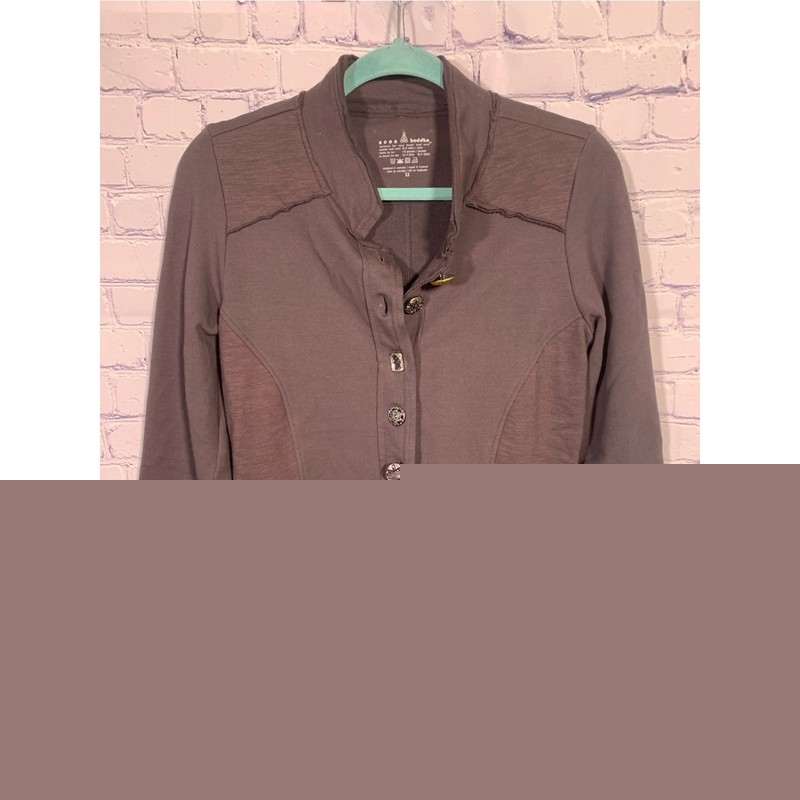 Neon Buddha Womens Military Artsy Button Front Jacket Blazer Brown Size S Casual