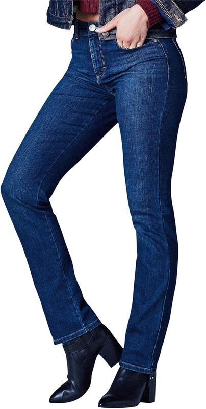 Lee Instantly Slim Straight Leg Jeans, Ellis Blue, Size 6 Long