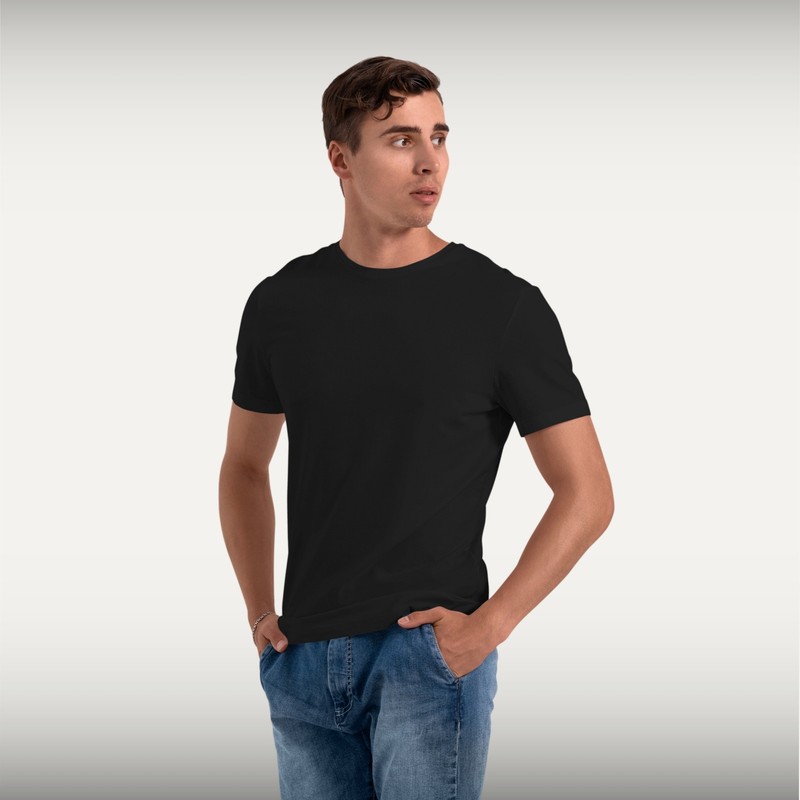 Heavy cotton plain t-shirt men crew neck blank short sleeves tee 1 Pack S-4XL
