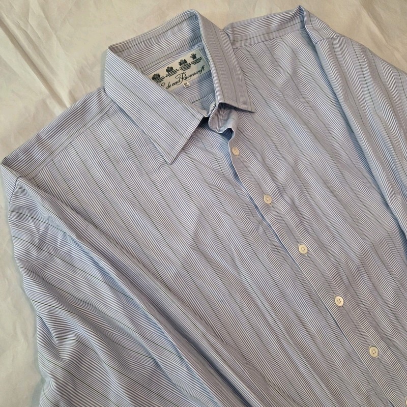 Ede and Ravenscroft Dress Shirt 42 cm 16.5 French Cuffs Savile Row England