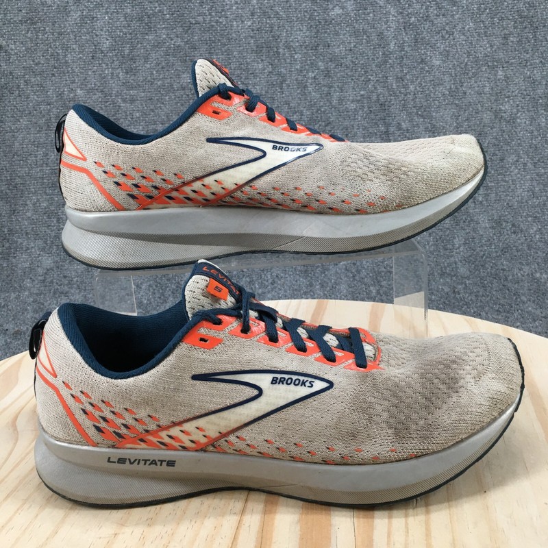 Brooks Shoes Mens 10 Levitate GTS 5 Athletic Running Sneakers 1103701D130 Beige
