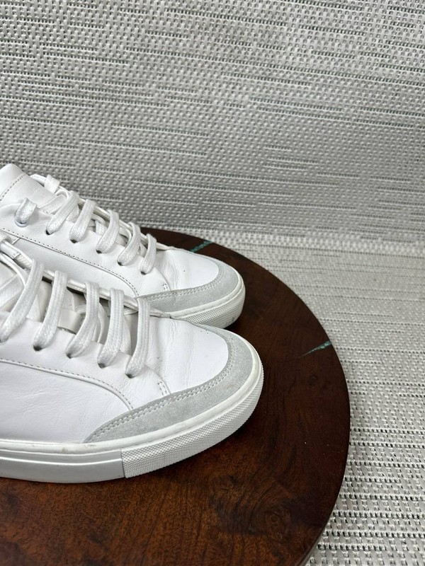 Reiss Shoes Womens Size 9 Finton Trainer White Bonded Leather Low Top Sneaker gallery