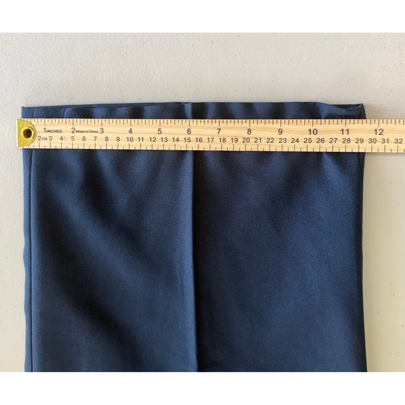 Haband Fit-Forever Mens Navy Blue Plaid Flannel Lined Pleated Pants 52S 52x27.5 gallery
