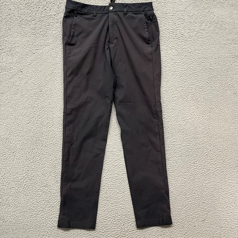 Lululemon Commission Pants Mens 33×31 Gray Tapered Leg Slim Fit Mid Rise Chino