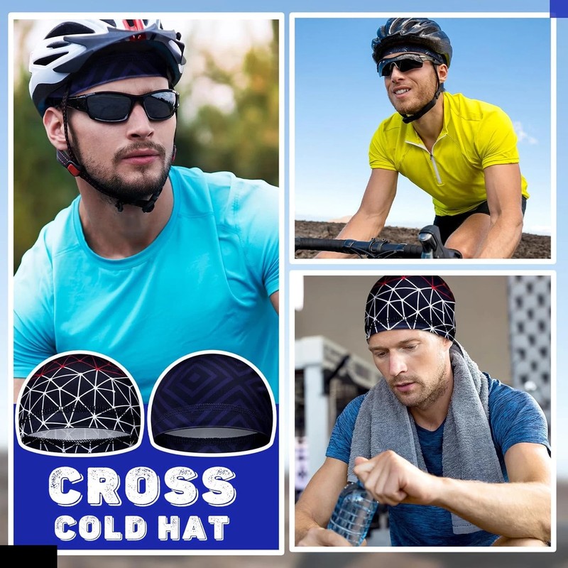6 Pcs Cooling Skull Cap Motorcycle Helmet Liner Men Women Sweat Wicking Beanie B gallery