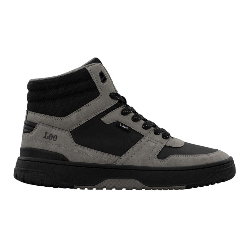 Lee Fast Lane Mid Lace Up Mens Black Sneakers Casual Shoes M000083-0040