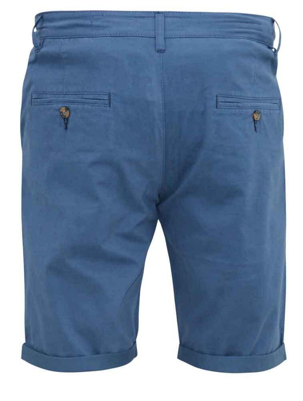 D555 Duke Mens Blue Stretch Chino Shorts 30 32 34 36 38 40 (201302R) gallery