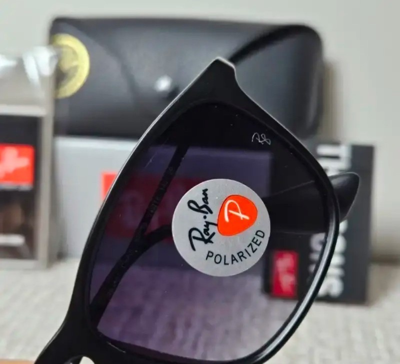 New Ray-Ban Chris RB4187 Polarized 54-18 Sunglasses Matte Black Gradient Grey gallery