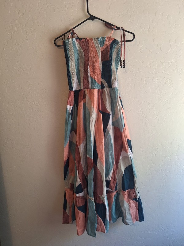 NEW Anthropologie Piexoto EDDIE Dress $147 Colorful Tie Medium